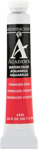 Miniatura 24 de Grumbacher Academy - Pintura de acuarela, 0.25 onzas, tono medio rojo cadmio (A029)