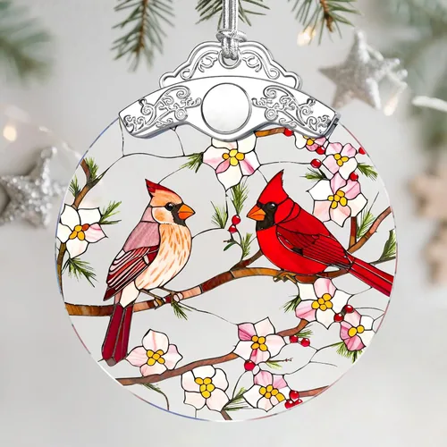 Miniatura 10 de Adorno de vitral, adorno de Navidad, adornos colgantes para decoración del hogar y adornos del árbol de Navidad, exquisita decoración navideña