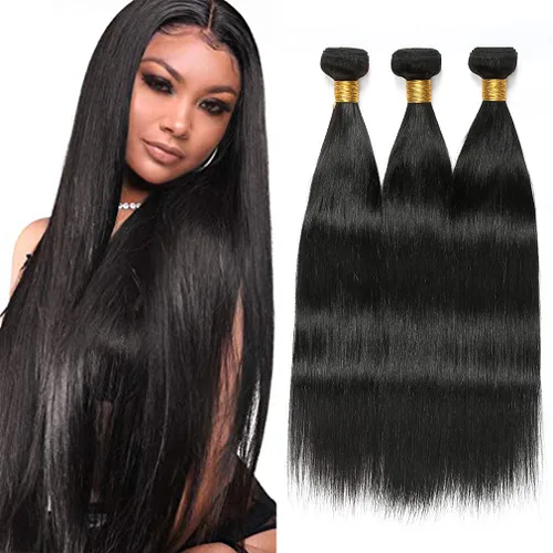 Miniatura 11 de Mechones de cabello 10A Remy peruano, cabello lacio, sedoso, 100 % sin procesar