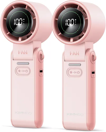 Miniatura 10 de KIMMOO Ventilador Turbo Portátil de Mano 3 en 1 - 100 Velocidades, 13500 RPM, 12 Horas de Refrigeración, Pantalla Digital, Rotación de 120°, Mini