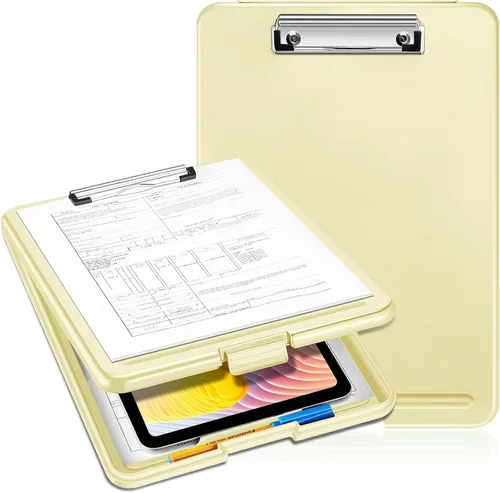 Miniatura 8 de SITHON Portapapeles de enfermería con almacenamiento, portapapeles de escritura portátil resistente con compartimento organizador para enfermeras