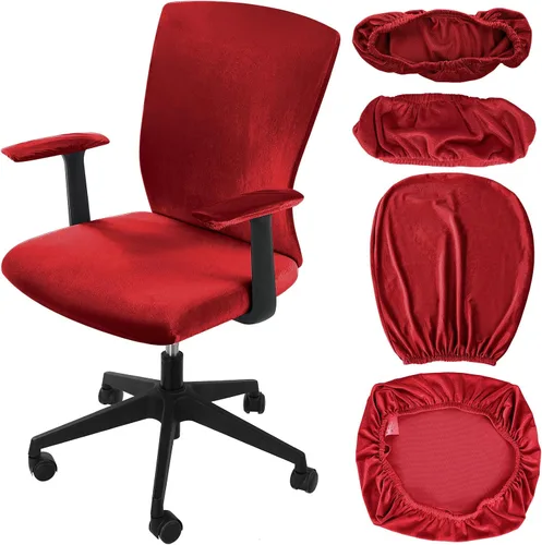 Miniatura 11 de Tallew Juego de 4 Fundas para Silla de Oficina, Fundas Universales Elásticas para Computadora, Fundas Protectoras Estiratables para Asiento