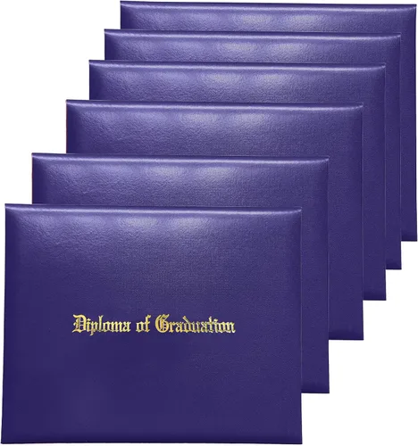 Miniatura 9 de MyGradDay Cubierta de diploma impresa 8.5x11 titular del diploma de graduación cubierta de cuero liso tamaño carta negro
