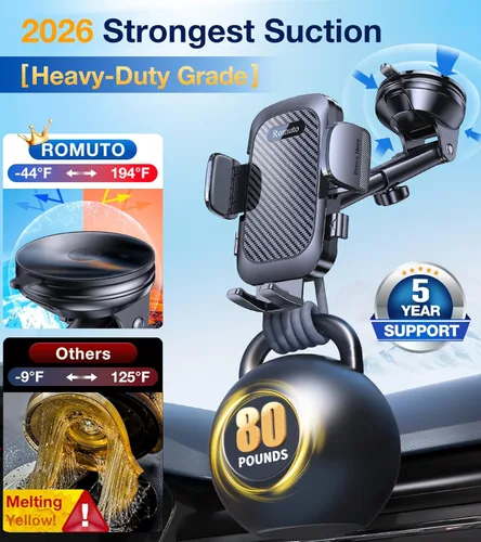 Miniatura 4 de Phone Holders for Your Car Phone Holder Mount【Super Suction】Cell Phone Mount for Car Accessories for Women Men Windshield/Vent/Dash Truck Stand