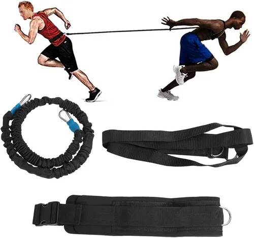 Miniatura 2 de Cinturón de entrenamiento dinámico multifuncional, bandas de ejercicio para correr, velocidad de aceleración, cuerda elástica para correr de fuerza