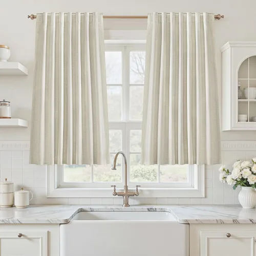 Miniatura 70 de Cortinas opacas de 54 pulgadas de largo para dormitorio, sala de estar, cortinas beige con aislamiento térmico, oscurecimiento de la habitación