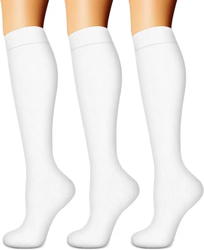 Miniatura 28 de Calcetines de compresión para mujeres y hombres (3 pares) – El mejor apoyo para enfermeras, correr, senderismo, recuperación y calcetines de vuelo