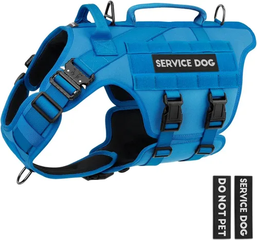 Miniatura 26 de Arnés táctico para perros - PETNANNY Chaleco para perro de servicio para perros grandes Cobertura corporal completa en arnés para perros de Rosa