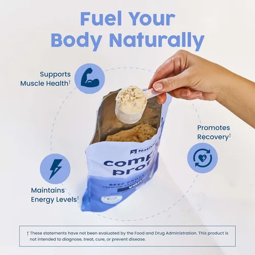 Miniatura 4 de NativePath Proteína de carne de res de vainilla en polvo – 0.71 onzas de proteína, 30 porciones – Alimentado con pasto, aislado criado en pastos