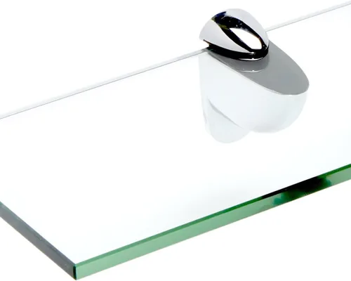 Miniatura 2 de Spancraft Glass H-10x30-Estante de vidrio estilo garza cromado, cromado, 10" x 30