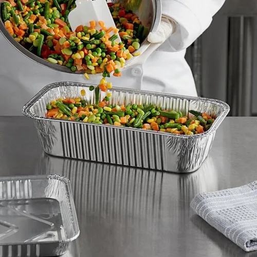 Miniatura 6 de Pan desechable de aluminio de 5 libras con tapa de aluminio para hornear pasteles, pastel de carne y lasaña (10)