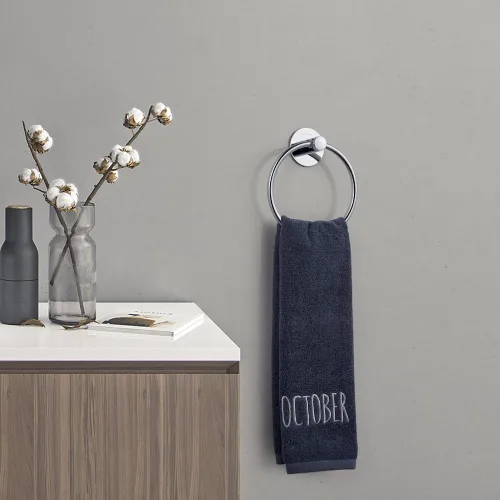 Miniatura 5 de Anillo de toalla adhesivo autoadhesivo para toalla de mano, de acero inoxidable, soporte para toalla de baño, soporte de pared Hh-r1111