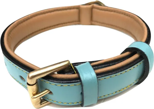 Miniatura 20 de Collares suaves al tacto, de cuero acolchado, collares de lujo para perro, L, Negro