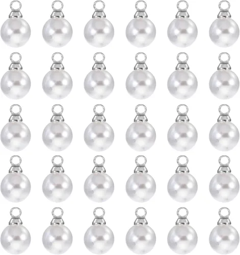Miniatura 8 de PATIKIL 100 cuentas de perlas de perlas de imitación para hacer joyas, pulseras, aretes, collares, decoraciones
