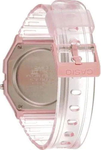 Miniatura 2 de Casio F-91WS-4EF Unisex Transparente Silicona Rosa Reloj