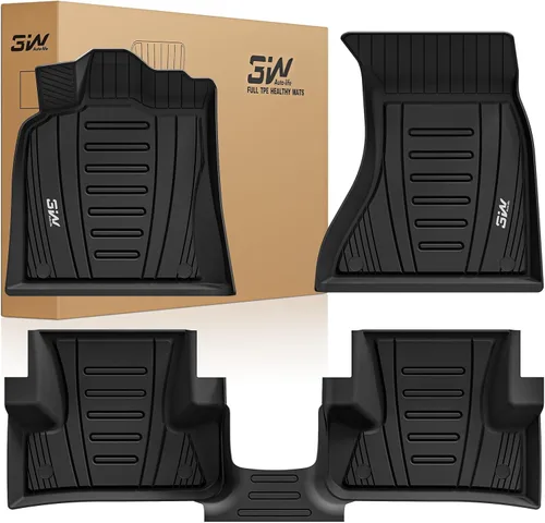 Miniatura 14 de 3W Alfombrillas para Hyundai Ioniq 5 2022-2024 (solo para consola móvil), revestimiento de suelo de TPE para todo tipo de clima, ajuste