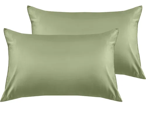 Miniatura 11 de Warmstar - Juego de 2 fundas de almohada de algodón tamaño estándar, 600 hilos, fundas de 20 x 26 pulgadas, algodón suave de fibra larga Placid Blue