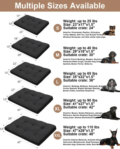 Miniatura 5 de EMSLX Cama para perros de tamaño grande, lavable, ultra suave, tapete para dormir para mascotas, parte inferior antideslizante, 35 x 22 pulgadas