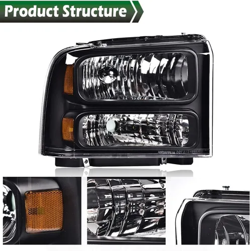 Miniatura 6 de GRAND ORANGE - Juego de faros delanteros, compatible con Ford F250 F350 F450 F550 1999-2004, para Ford Excursion 2000-2004, lado del conductor