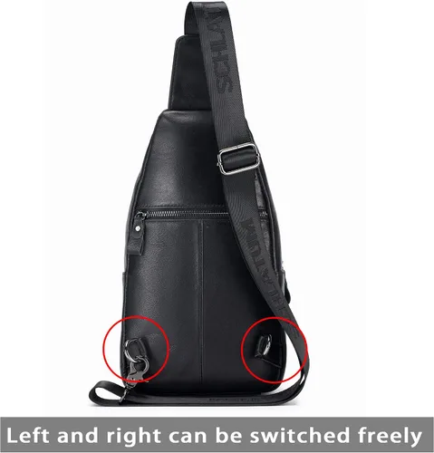 Miniatura 197 de LUKZIJAES Bolso bandolera de cuero genuino para hombre