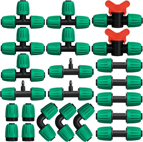 Miniatura 9 de Jayee Paquete de 50 accesorios de acoplamiento de púas para riego por goteo (0.669 in) para manguera de goteo de 1/2 pulgada (0.600 pulgadas de ID)