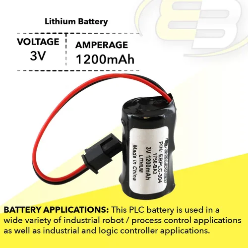 Miniatura 5 de La batería de respaldo de computadora PLC reemplaza a Energy+ 1756-BA2 1756-L61 (Serie B) 1756-L61S 1756-L62 (Serie B) 1756-L62S 1756-L63 (Serie B)
