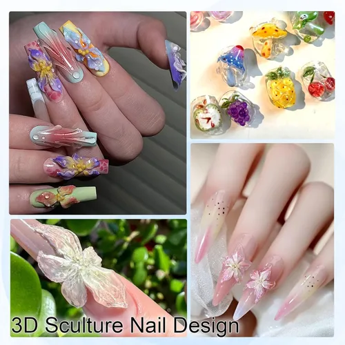 Miniatura 8 de NAILGIL - Gel 3D para arte de uñas, sin hemas, 3.53 oz de gel sólido constructor para esculpir las manos no pegajosas para extensiones, modelado