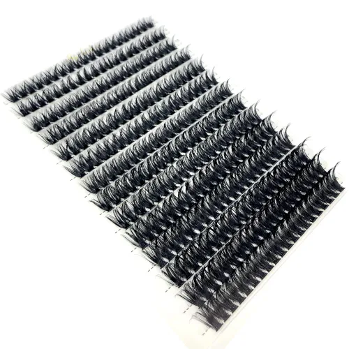 Miniatura 6 de 30D/40D/50D/60D/80D Pestañas de visón 280 Paquetes Extensión de pestañas naturales 3D Rusia Volumen Individual Pestañas en racimo Maquillaje