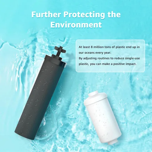 Miniatura 7 de AQUA CREST Filtro de agua estándar NSF/ANSI 42 y 372, repuesto para el sistema de filtro de agua por gravedad Berkey®, filtros negros Berkey® BB9-2®
