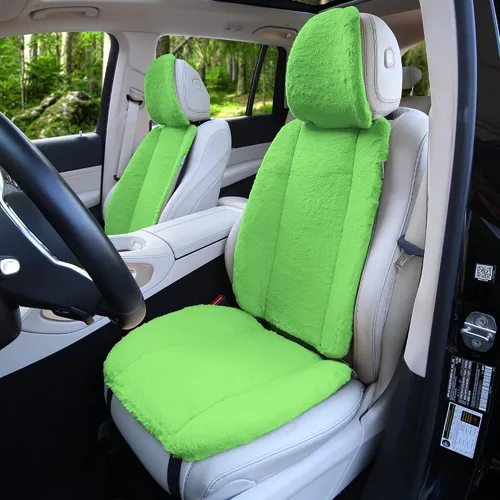 Miniatura 12 de FH Group Doe16 - Juego de cojines de asiento delantero de piel de conejo sintética, para la mayoría de automóviles, camiones, SUV o camionetas Beige