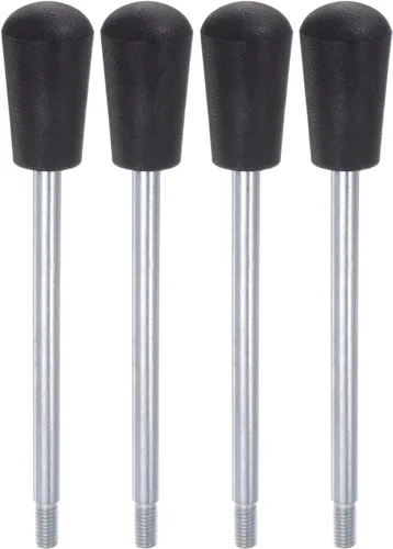 HARFINGTON 4 manijas de sujeción M8 Rosca 180 mm (7 ") de longitud cromada giratoria manivela agarre volante tornillo vástago para máquina de torno