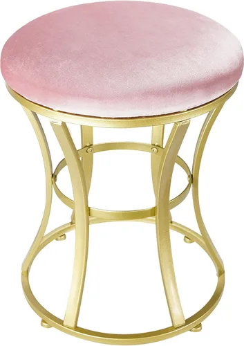 Miniatura 13 de Taburete de tocador pequeño, taburetes de maquillaje para escritorio de tocador, silla de tocador de baño, taburete metálico para sala de estar