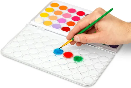 Miniatura 4 de Norberg & Linden - Juego de pintura de acuarela, 36 pinturas de primera calidad, block de 12 hojas, 6 pinceles, suministros de pintura con paleta