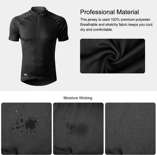 Miniatura 6 de INBIKE Maillots de ciclismo para hombre que absorbe la humedad, manga corta, secado rápido, camiseta de ciclismo de manga larga transpirable