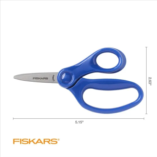 Miniatura 2 de Fiskars Tijeras de punta puntiaguda de 5 pulgadas para niños de 4 a 7 años - Tijeras para la escuela o manualidades - Suministros de regreso a