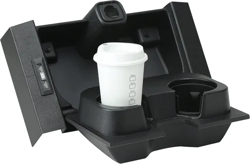 Miniatura 4 de Asiento central de banco dividido Portavasos delantero compatible con Ford F150 2015-2017 Reemplazo # FL3Z1813562AT FL3Z-1813562-AT (delantero)