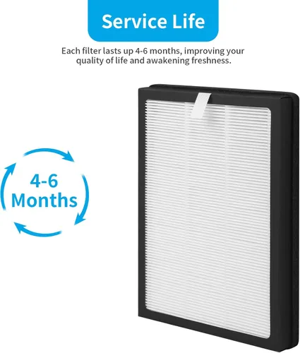 Miniatura 5 de Paquete de 2 filtros de repuesto CAP-500FPK compatibles con purificador de aire Cuisinart CAP-500FPK, filtración 3 en 1