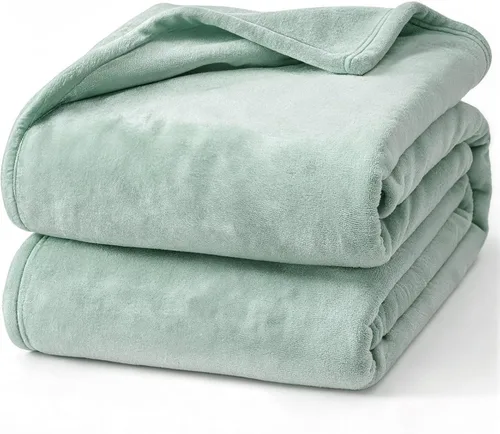 Miniatura 39 de Hansleep Manta de forro polar para sofá beige, súper suave manta de franela esponjosa y acogedora para todas las estaciones, beige, manta de 50x60