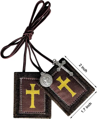 Miniatura 9 de Escapularios católicos, paquete de 3 collares católicos de escápulos católicos a granel de Escapularios Católicos Escapulario Católico Regalo