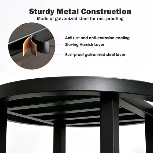 Miniatura 5 de Soporte para plantas para interiores y exteriores, soporte de metal de 13 pulgadas de alto, soportes de pedestal de hierro forjado resistentes