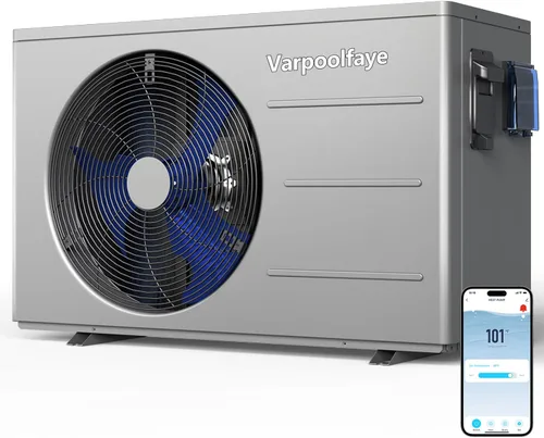 Miniatura 10 de bomba de calor para piscina de 16000 BTU, calentador eléctrico para piscina de 5000 galones, para uso sobre el nivel del suelo y enterrado, control