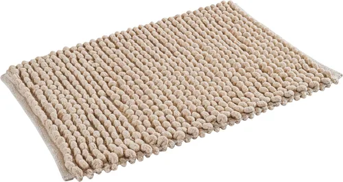 Alfombra de baño de felpilla de algodón de 17 x 24 pulgadas, color beige, tapete de baño de felpa suave, ultra absorbente, de secado rápido, lavable