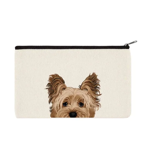 Miniatura 10 de WIRESTER Bolsa de maquillaje de lona con cremallera, bolsa de cosméticos, estuche organizador para mujeres y niñas, bolsa de cosméticos de viaje