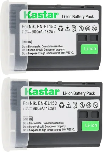 Miniatura 4 de Kastar Paquete de 1 batería de repuesto para Nikon Z 5 Z5, Z 6 Z6 Z6 II, Z 7 Z7 Z7 II Z 7 Q3 Z7Q3, Z 8 Z8, 1V1, D500, D600, D610, D750, D780, D800