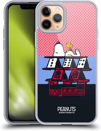 Miniatura 123 de Head Case Designs Funda de gel con licencia oficial de Peanuts Snoopy & Woodstock Halfs and Laughs [protección de grado militar] compatible