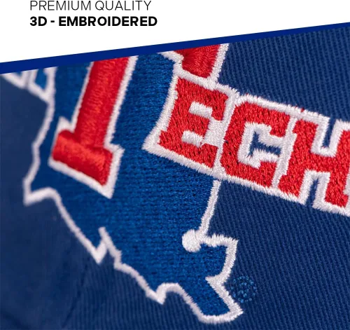 Miniatura 4 de Desert Cactus Louisiana Tech University Gorra de béisbol Bulldogs LA Brimmed Gorra bordada con correa de tela ajustable para adultos (estilo B) azul