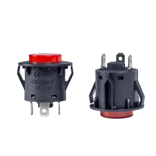 Miniatura 4 de 2 interruptores de 3 pines para automóviles eléctricos para niños, pulsador, manual, color rojo