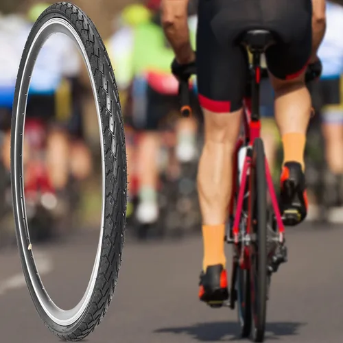 Miniatura 6 de Paquete de 1 o 2 neumáticos para bicicleta de carretera 700X23C/25C/28C/35C con o sin 2 tubos internos, válvula Presta y 2 palancas para neumáticos