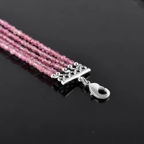 Miniatura 19 de YANARA Gemstone Bracelets For Women Birthstone, Natural Gemstone Layered Micro-Beads, Dainty Handmade Jewelry Chakra Energy Healing Crystals Silver