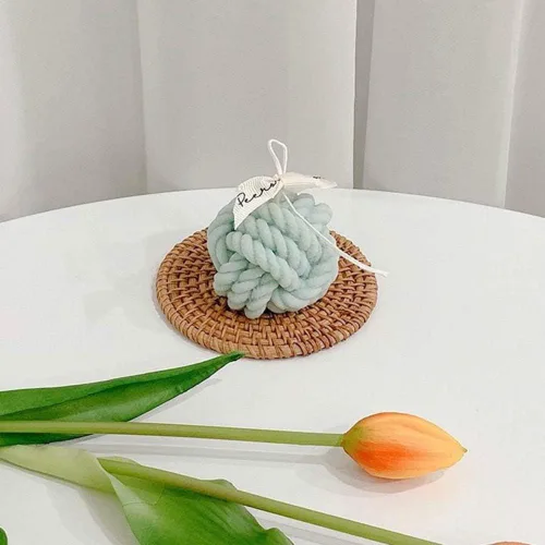 Miniatura 4 de Molde de silicona para vela en forma de bola de lana TOPYS - Molde 3D de cera de soja para jabón hecho a mano, diseño de bola de hilo, adornos